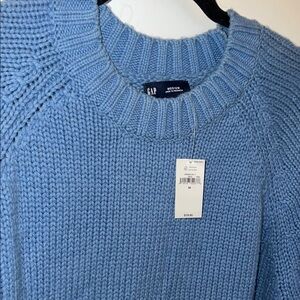 GAP Classic CORNFLOWER Blue Crew Neck Sweater | medium